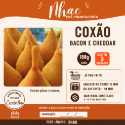 Coxão de Bacon e Cheddar 180g - Pacote c/ 3 Unidades