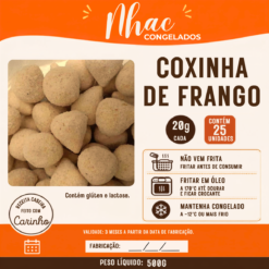 Coxinha de Frango 20g - Pacote c/ 25 Unidades