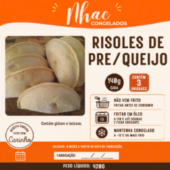 Risoles de Presunto e Queijo 140g - Pacote c/ 3 Unidades